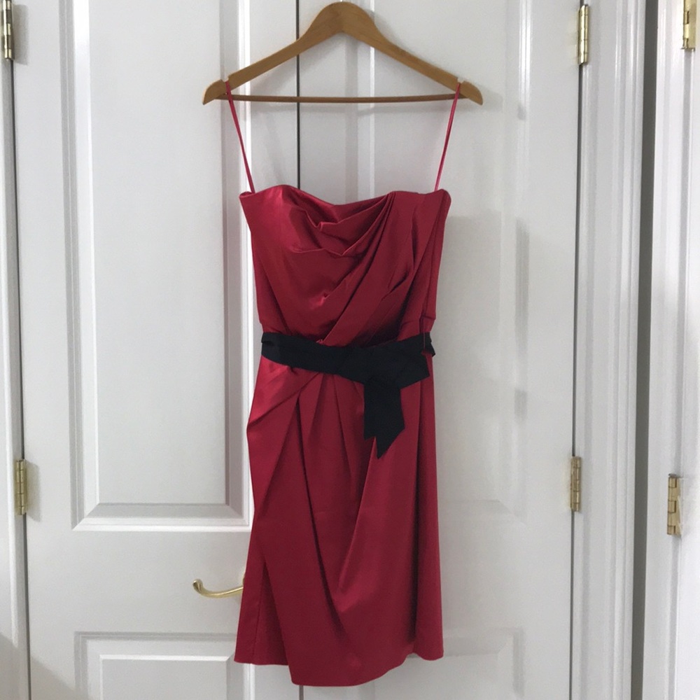 Strapless Pink Satin Dress